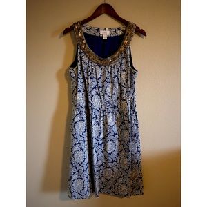 Vintage Gold Collar Dress